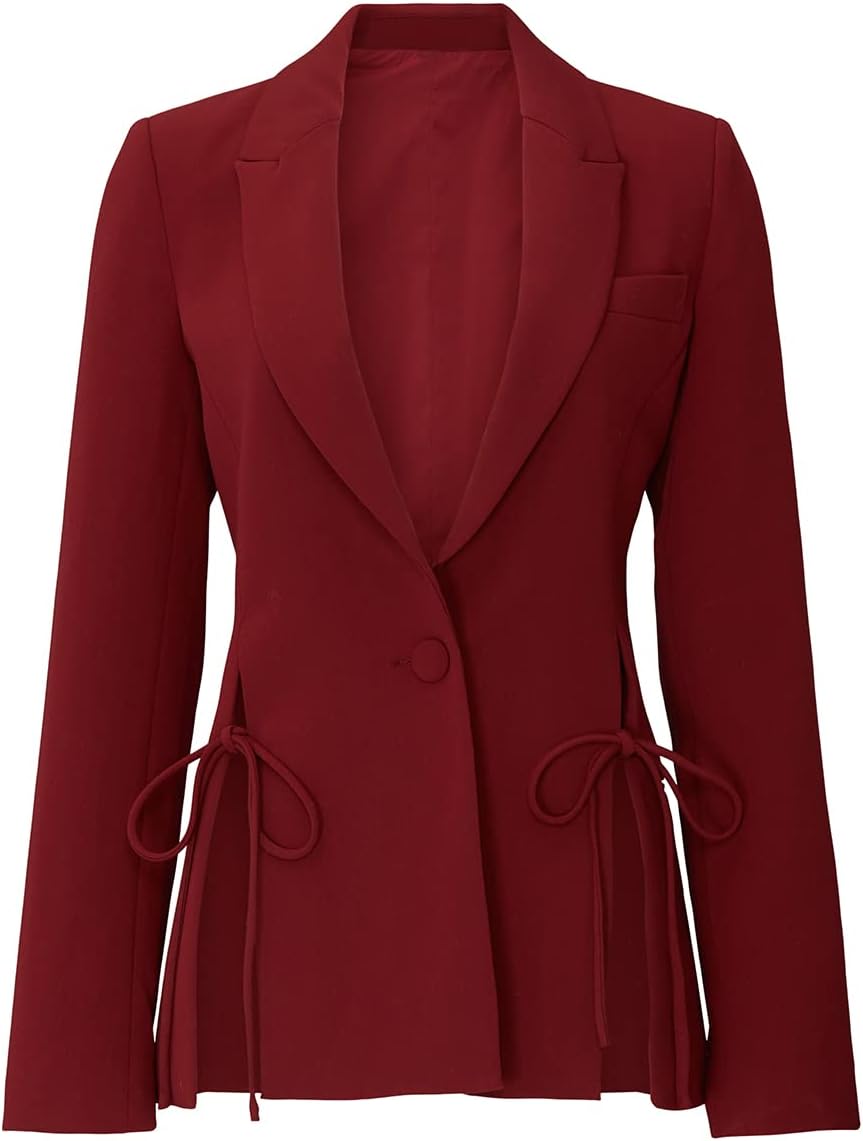 Rent The Runway Pre-Loved Red Tie Blazer - Image 2