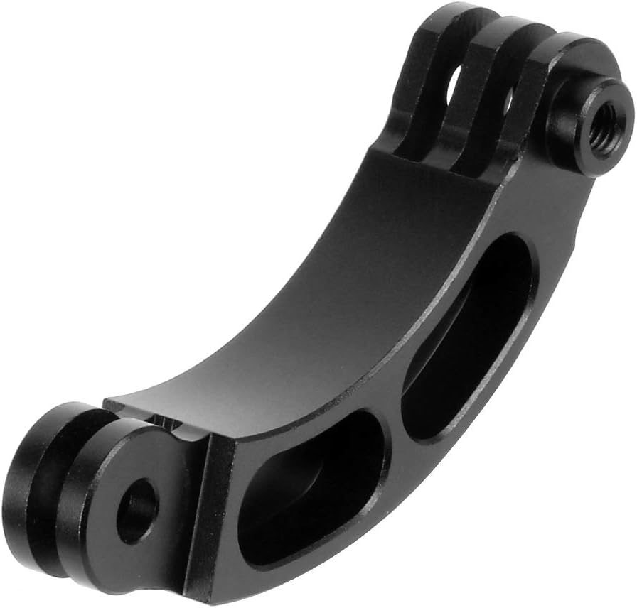 Aluminum Alloy Curved Extension Pivot Arm Mount for GoPro Hero 12/11/10/9/8/7/6/5 Black, DJI Osmo Action Camera