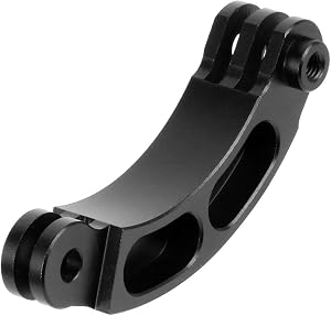 Aluminum Alloy Curved Extension Pivot Arm Mount for GoPro Hero 12/11/10/9/8/7/6/5 Black, DJI Osmo Action Camera