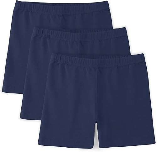 BOOPH Pantalones cortos de ciclismo para niñas, pantalones cortos de baile con volante para niños, paquete de 3 unidades