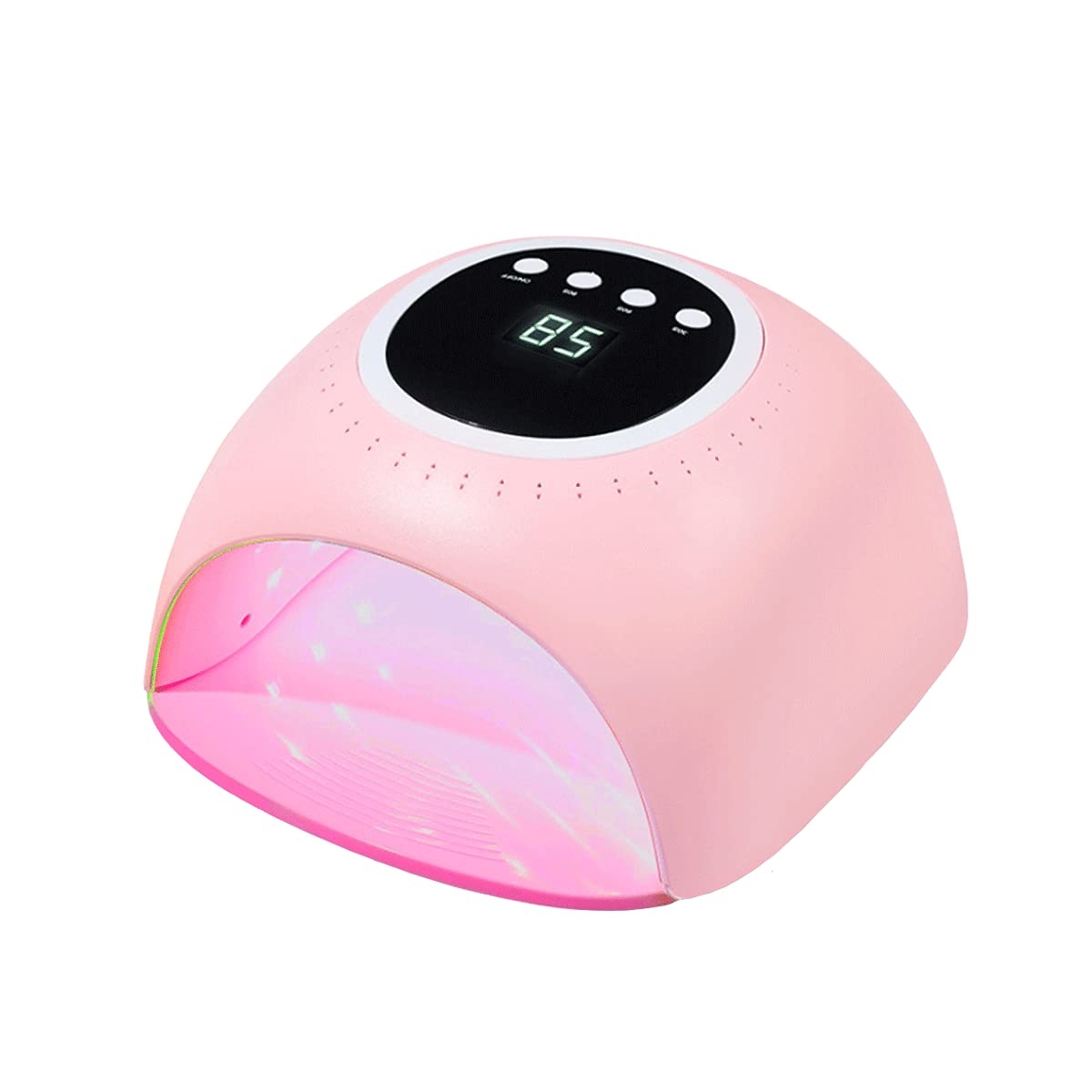 Lampada UV LED per Unghie 60W Cordless per Unghie, Luce UV Ricaricabile con Impostazione 4 Timer, Display LCD, Rilevamento Automatico, Funzione di Sbiancamento a Luce Rossa Strumenti per Nail Art (L