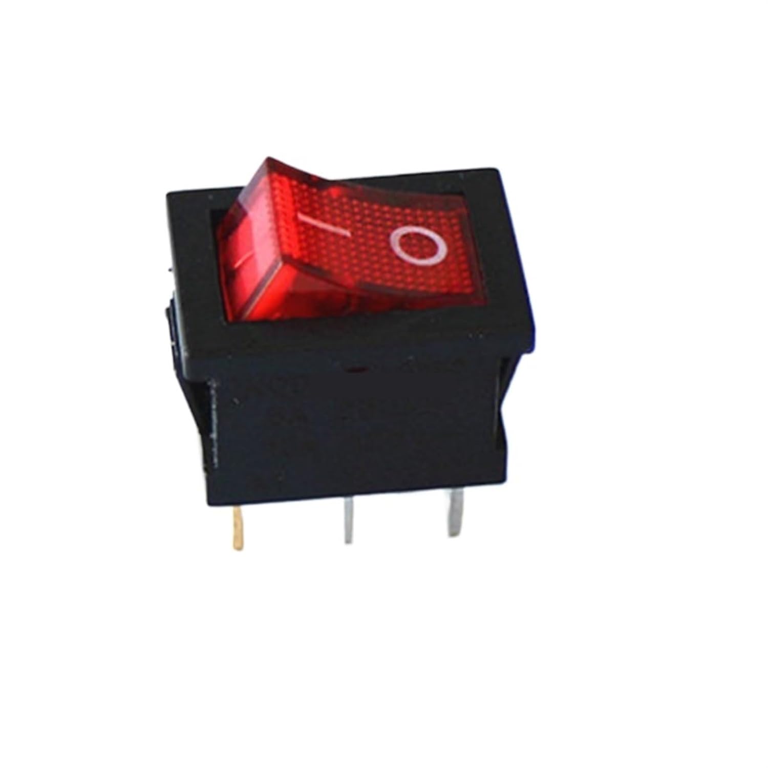 Ship Type Switch 15 * 21mm 3PIN ON/Off Boat Rocker Switch 6A/250V 10A/125V 15X21 with Red Light 20Pcs