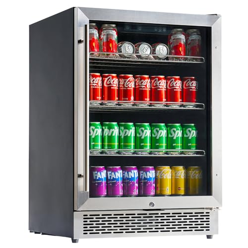 Albott Beverage Refrigerator-24 In fridge with Glass Door, Adjust...