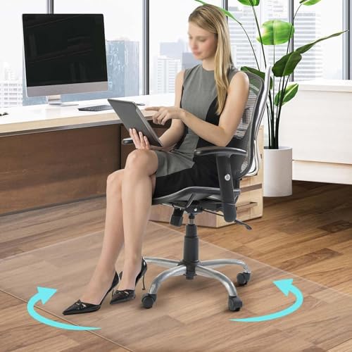 Tapis de chaise pour planchers en bois dur contre rayures roulettes