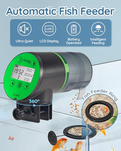 image for Papettly Automatic Fish Feeder for Aquarium, Fish Feeder Automatic Dis
