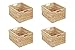 4er-Set Molger Regal Korb / 30 x 21 x 37 cm / Aus Wasserhyazinthe Natur / Faltkorb Flechtkorb Regalbox Storage Box Aufbewahrungskorb Schrankkorb klappbar faltbar und sehr stabil Sparpreis