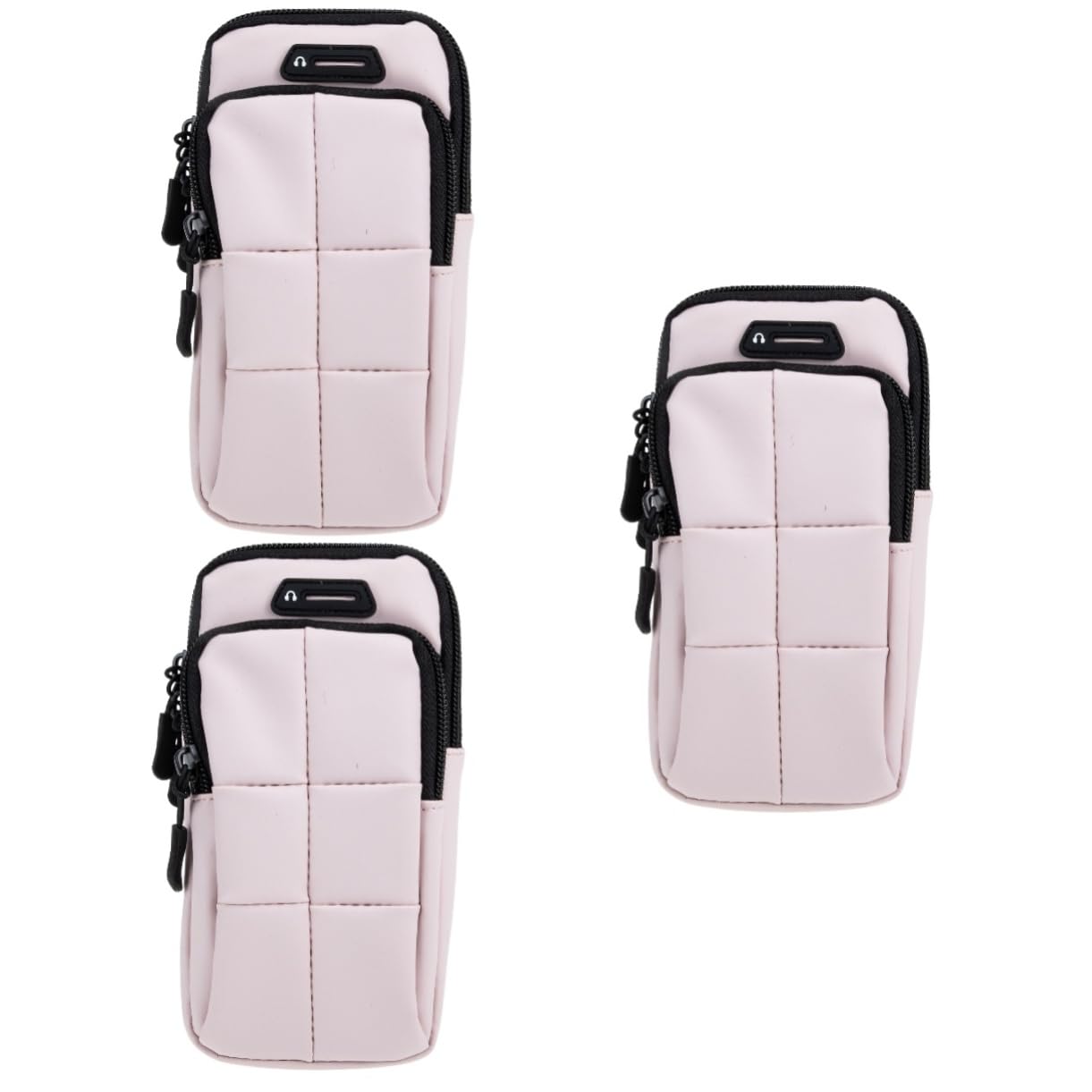 UPKOCH 3pezzi Fascia Porta Telefono Da Braccio Per Sport e Attività Outdoor Borsa Porta Cellulare Leggera e Resistente Con Doppia Cerniera Per Corsa e Allenamento Accessorio Pratico Per