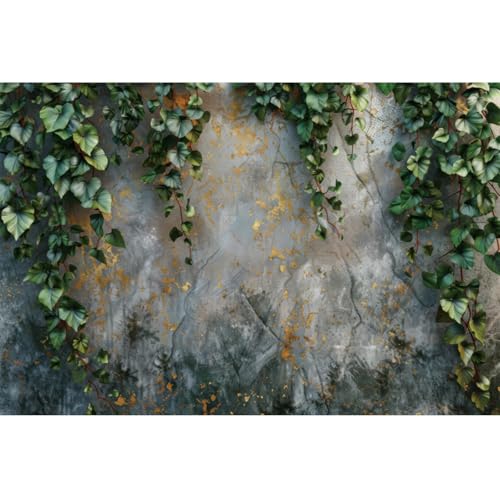 YongFoto Elegant Retro Wall Backdrop 20x10ft Spring Green Plants Climbing Vines Photography Background Bridal Shower Wedding Party Banner Room Decor Portraits Photoshoot Wallpaper Studio Booth Props