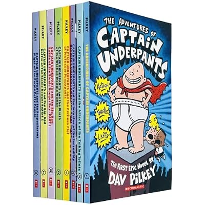 Captain Underpants Collection 8 Books Set By Dav Pilkey
