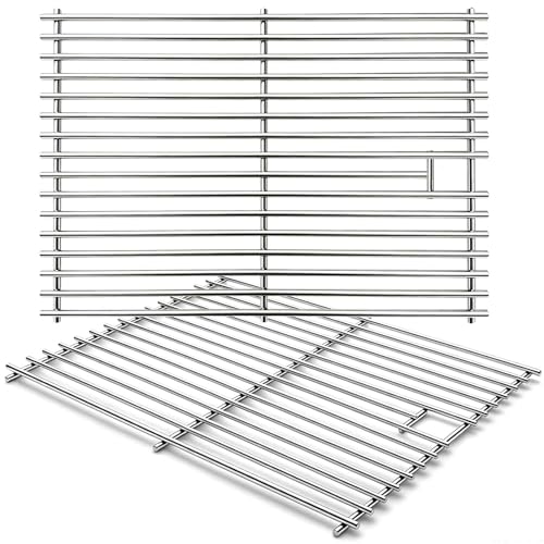 FORYEYC 17 Inch Grill Grates for Home Depot Nexgrill 720-0830H 720-0830D 720-0783E 720-0783C 720-0888N 4-Burner Gas Grill - Stainless Steel BBQ Grill Grate Replacement Parts for Outdoor Grill 2 Pack