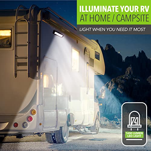 Leisure Led Rv Exterior Porch Utility Light - 12V 1450 Lumen 9" Lighting Fixture. Replacement Lighting For Rvs, Trailers, Campers, 5Th Wheels (Black) #TOP2