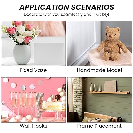 300PCS Transparent Double-Sided Adhesive Dots, Strong Traceless Sticky Tack for Posters, Photos, Home Office, Festival & Party Decorations