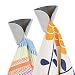 mDesign Decorative Metal Kitchen Self-Adhesive, Wall Mount Towel Hanger - Storage and Display Hook for Hand, Dish and Tea Towels - Stick on Inside or Outside of Doors - Unique Design, 2 Pack - Brushed