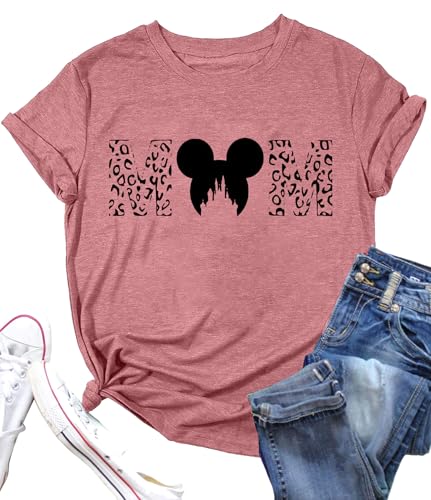 Mama Shirts for Women: Mom Letters Print T Shirt Magical Funny Cartoon Mom Graphic Tees Casual...