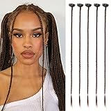 5 Pcs Dark Brown Hair Extensions Baby Braids Long Braided Ponytail Extension Colorful Clip in Hair Extensions 22 Inch Synthetic Hairpieces for Women Kids Girls Halloween Christmas Cosplay (Dark Brown)