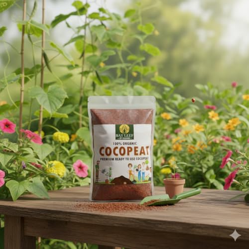Image of Bay leef Cocopeat Powder for Plants | Ready to Use Organic Coco Peat Powder Coconut Husk | Ideal for Indoor & Outdoor Gardening, Seed Starting, Composting, and Hydroponics | Pack (5kg)