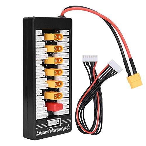Placa de carga paralelo XT60 para cargar varias baterías lipo 2S-6S de dron a la vez