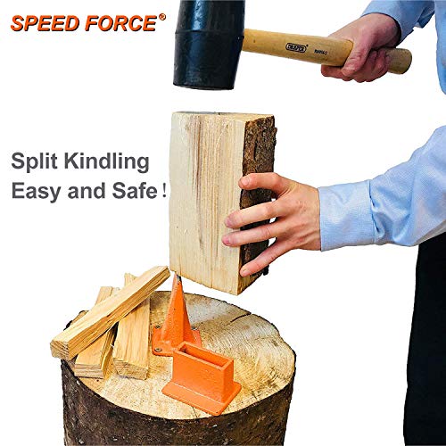 SPEED FORCE Wood Splitter Log Splitter Kindling Splitter Manual Firewood Splitter Base Blade for Indoor and Outdoor Wood Chopping - Thumbnail 2