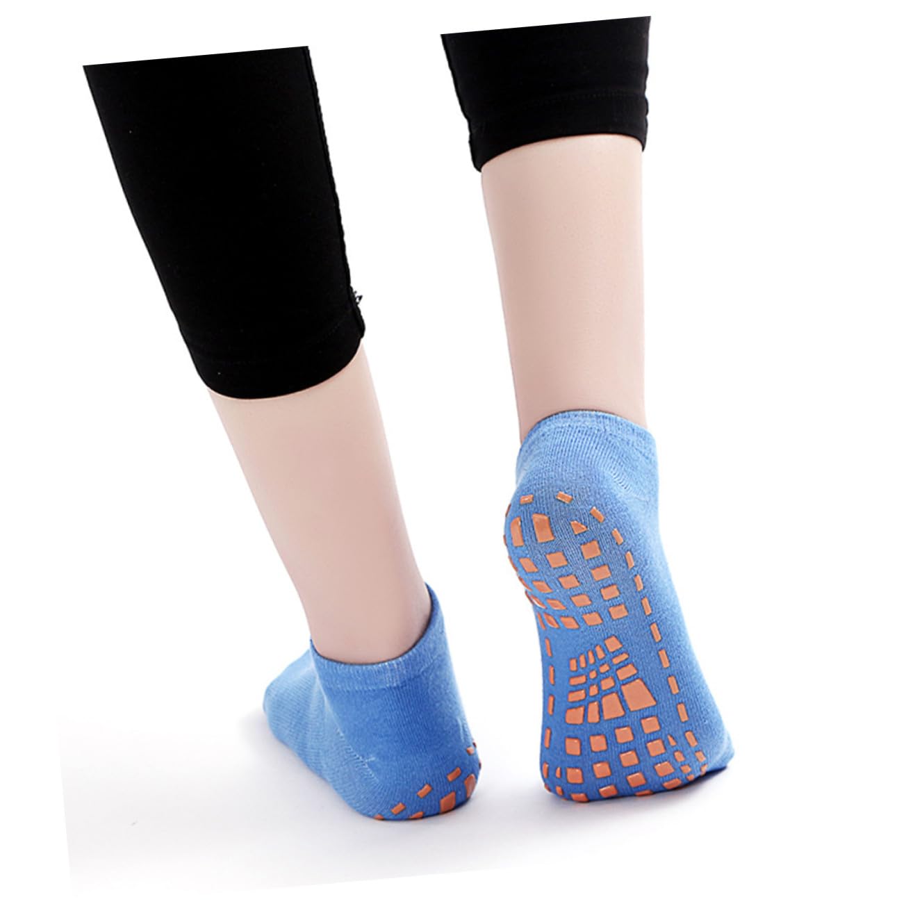 NOLITOY 20 Pares de Calcetines Antideslizantes de Algodón, Unisex, Transpirables y Cómodos para Yoga, Casa y Niños y Adultos Color Aleatorio