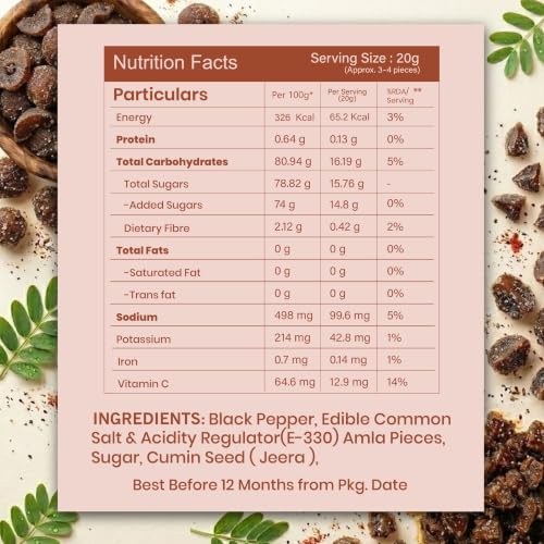 Image of Livyor Dried Chatpata Amla Candy for eating | Dried and Spicy - 400g | Indian Dry Gooseberry Avla | Mouth freshner | No preservatives | | Amla Candy Chatpata | Pack of 1