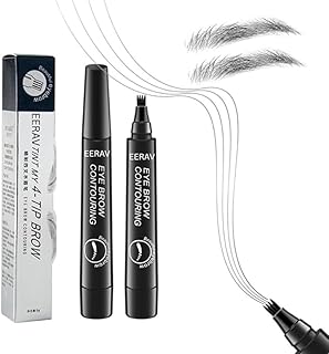 Renee Browfill Eyebrow Pen Black | 3D Waterproof Microblading Eyebrow Pen | Long Lasting Eyebrow Filler Pen with 4 Points ...