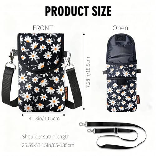 Image of Neoprene Phone Sleeve Pouch Case Bag for Men Women w /Crossbody Strap /Neck Lanyard for iPhone 17 /16 /15 /14 Pro Max, Samsung S25,Pixel 10