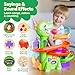 Move2Play, Air-Powered Dinosaur Ball Popper | 30+ Songs, Sayings, & Lights | Baby & Toddler Toys Ages 6 7 8 9 10 12+ Months | Boy & Girl Gift for 1, 2+ Year Olds | Birthday Present