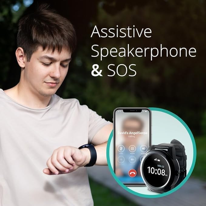 Miniatura 6 de Reloj de tecnología de asistencia con rastreador GPS para necesidades especiales, autismo, ancianos con demencia o Alzheimer, botón SOS, altavoz de