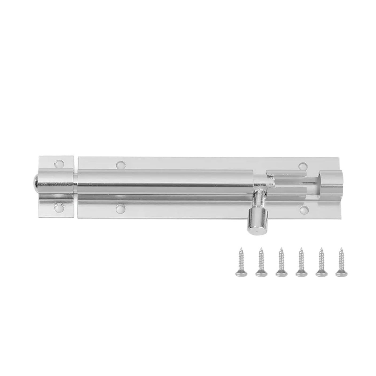 Gate Bolt 2-8" Heavy Duty Large Garden Gate Shed Sliding Door Tower Bolt Latch Catch Home Hardware Black and Silver(Silver-6inch)