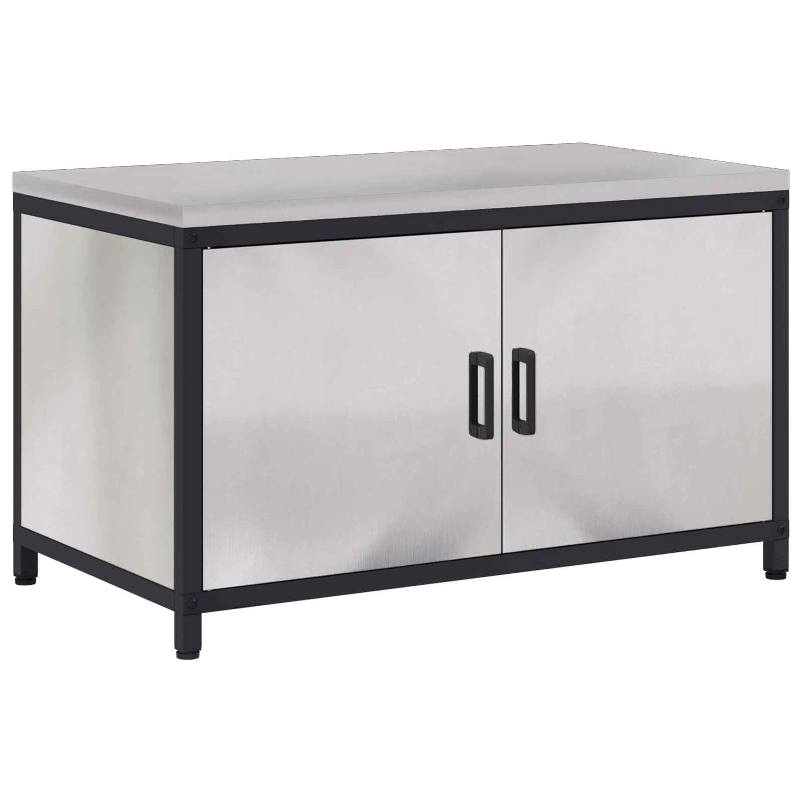 Küchenregal Silber, 60x50x92 cm, robuster Stahl, mit Brett-Regalen, für Esszimmer, Lagerung und Organisation von Vorräten, langlebige Küchenaufbewahrung