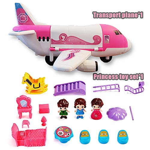 image for Mr.baby Toy Airplane Set, 3+Year Old Boy and Girl Transport Cargo Airp