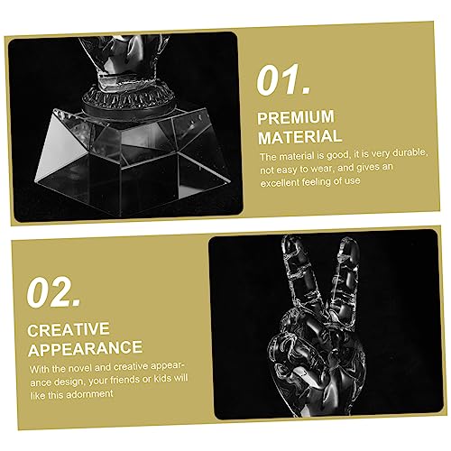 INOOMP Troféu Medalha Miniture Decoração Mesa Topper Playset Acessórios Troféus De Vidro Cristal Em