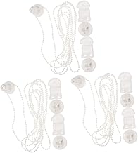 HOMSFOU 3 Conjuntos De Contas Re Acessórios De Persianas Laterais Persianas Domésticas Persianas Universal Polia De Persiana Prática Corrente Er Suporte De Montagem De Cortina De Plástico