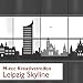 Produktbild Kreative Sichtschutzstreifen - Motiv Leipzig Skyline  1A PVC Qualität  4 Streifen (2er Pack)  - Sie KAUFEN Hier Direkt Beim Hersteller -
