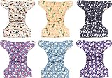 Littles & Bloomz Pieluchy kieszonkowe wielokrotnego użytku, Popper, 6-pak FLP2-0604