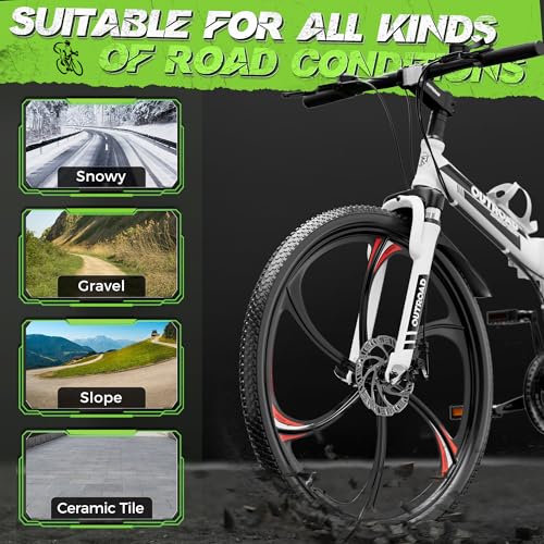 Outroad 26 Inch Folding Mountain Bike