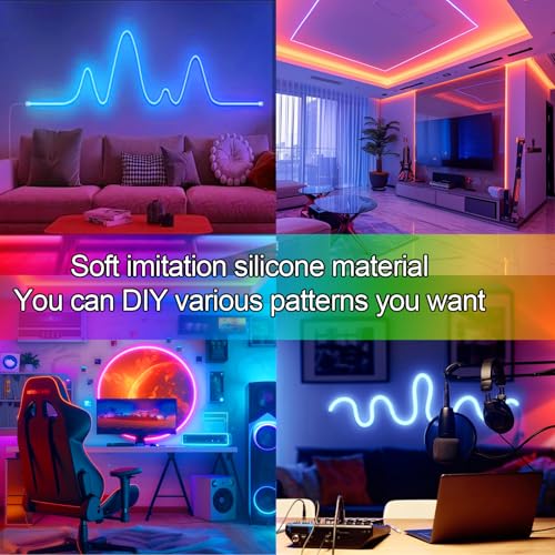 Image of LED String Light 9.84ft RGB Color Changing for Bedroom,Luces Led para Cuarto IP65 Waterproof Music Sync LED Light Strips with APP Remote Control,Halloween Decorations,Halloween Party Favors