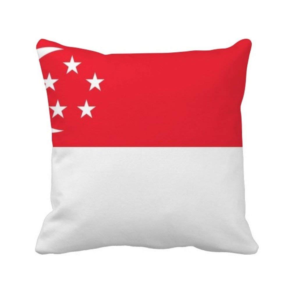 Drapeau de Singapour coussin décoratif 40x40 cm idée cadeau maison