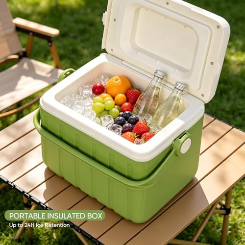 Image of 6Qt 13Qt 19Qt Northroad Camping Coolers,Stylish Macaron Color Durable Hard Cooler,Portable Insulated Ice Chest with 24 /48 Hour Ice Retention,Multi- Size for Camping,Picnic,Beach,Travel