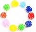 TECH-P 200 Pack 1.6 Inch 40mm with Glitter Pom Pom Balls Sparkle Balls My Cat's All Time Favorite Toy - Assorted Color