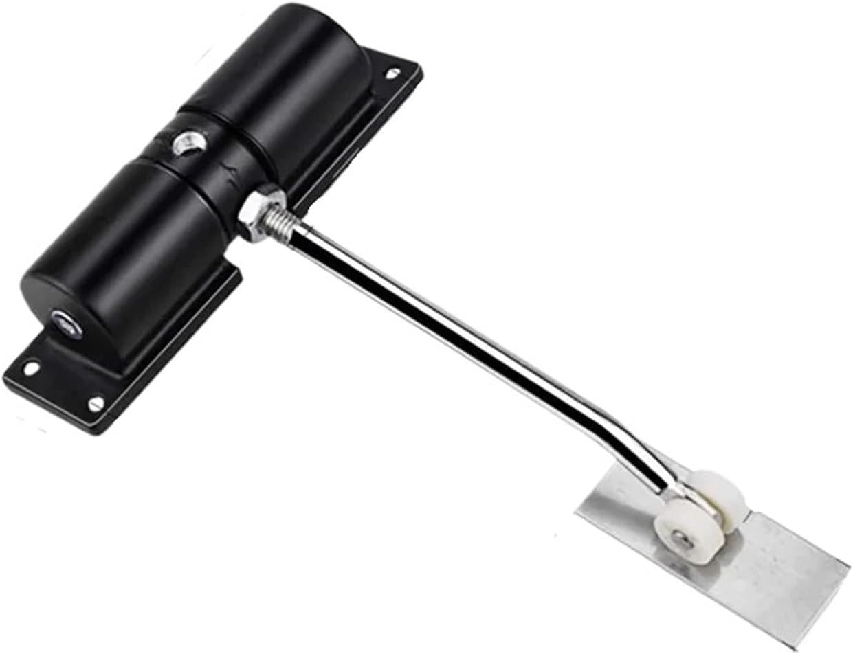 Automatic Adjustable Light zinc Alloy Spring Door Closer(Black)