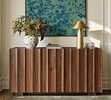 win2win 61.7' Buffet Cabinet with Storage, Mid Century Modern Sideboard with Wave...
