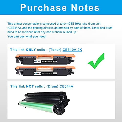 Toner noir CE310A haute précision pour HP LaserJet CP1025 - 2
