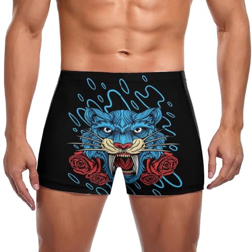 Short de bain bleu léopard homme idéal pour la plage