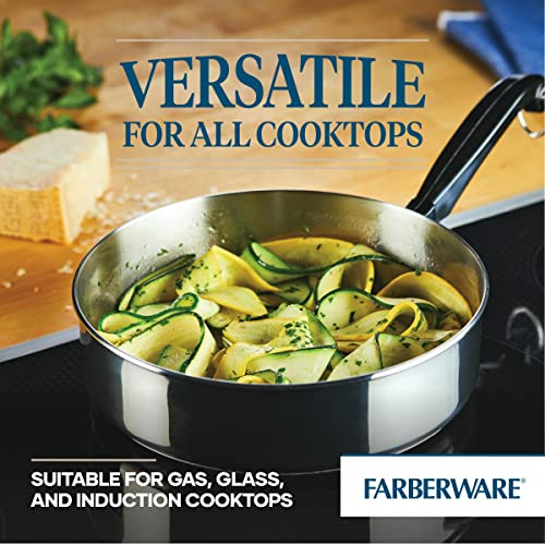 Image of Farberware Classic Series Stainless Steel Saute Pan with Lid, 2.75-Quart Kitchenware, Silver