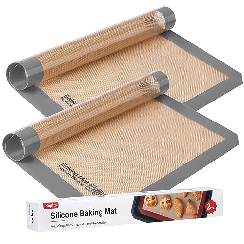 Tappetino Da Forno In Silicone Antiaderente 50x40 Cm - Per Pasta Di Zucchero, Pasticceria, Pizza, Riusabile E Flessibile, Resistente Fino A 230°C