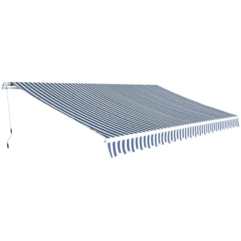 Store banne manuel 5x3m avec supports muraux pour jardin