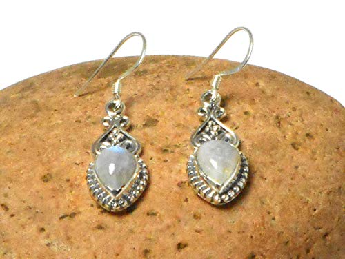 Boucles d'oreilles pierre de lune argent 925 larme cadeau idéal