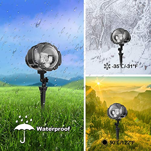 Somktn Christmas Snowfall Projector Lights, Waterproof Snow Light Projector, Outdoor Indoor Snow Lighting Projector With Dynamic Snow Effect For Home, Garden, Party, Halloween, Landscape Decor #TOP6
