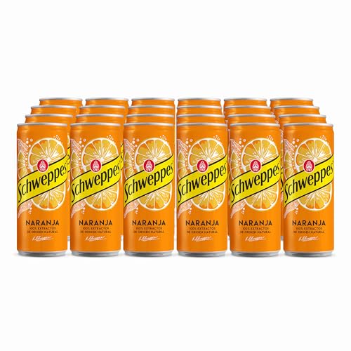 Schweppes Naranja, Refresco Bebida Refrescante - Lata, Pack 24 x 33 cl
